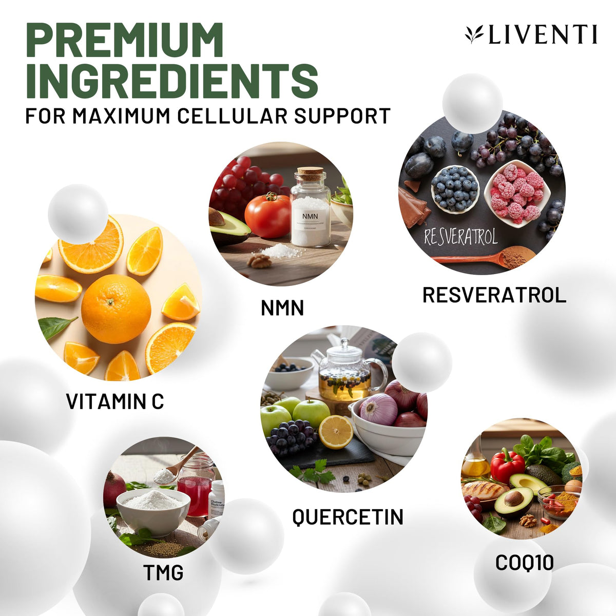 LIVENTI Gummies NMN Pures 1000mg avec des compléments alimentaires