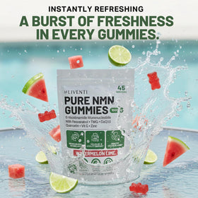 LIVENTI Gummies NMN Pures 1000mg en gros plan sur les gommes