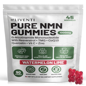 LIVENTI Gummies NMN Pures 1000mg saveur Pastèque Citron Vert paquet avant