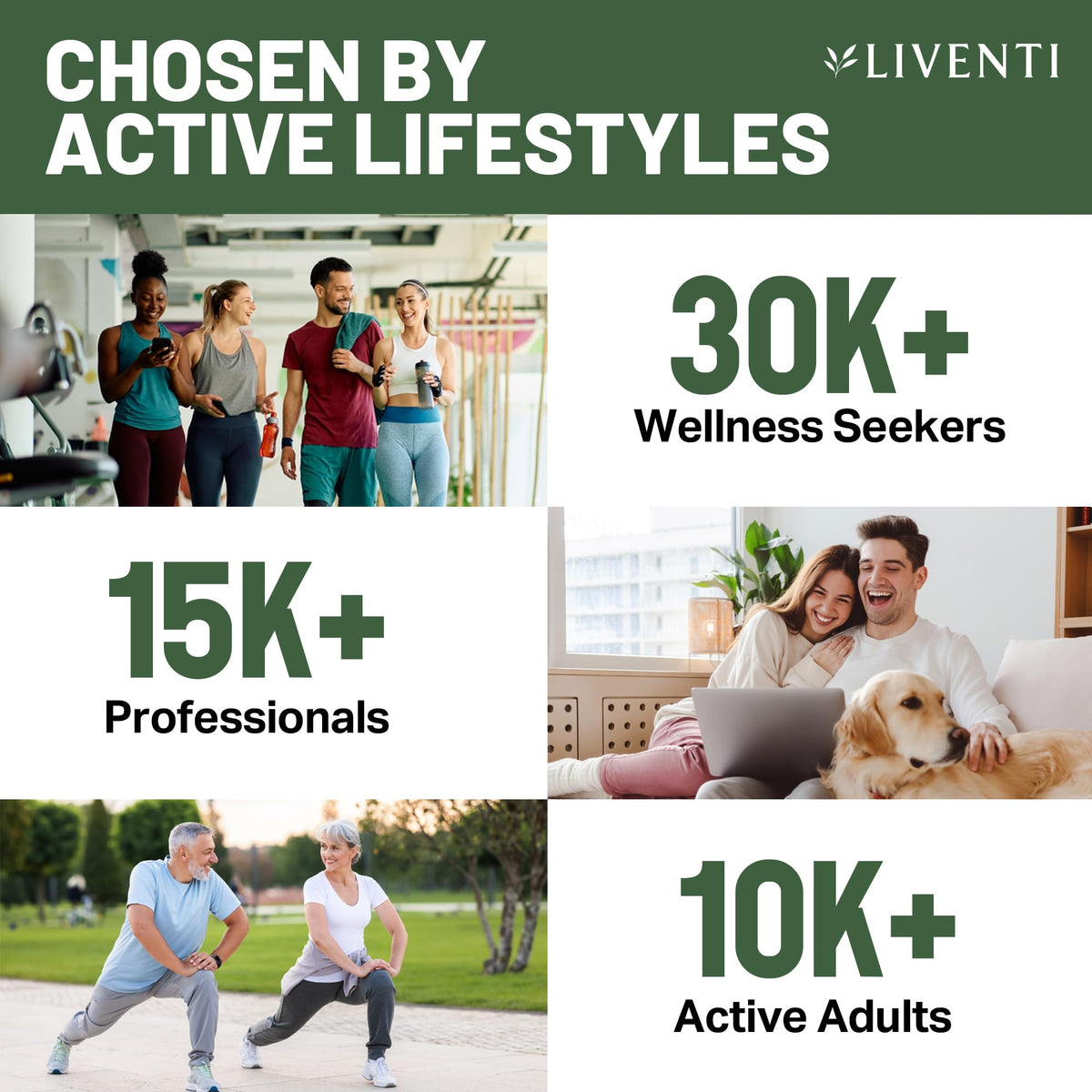 LIVENTI Gummies NMN Pures 1000mg vue de côté dans leur emballage