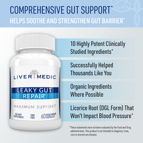 Liver Medic Complément Alimentaire 1000mg 60 Capsules ouverte avec capsules visibles