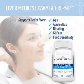 Liver Medic Complément Alimentaire 1000mg 60 Capsules sur une table en bois