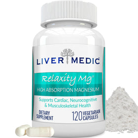 Liver Medic Magnésium Glycinate 200mg 120 capsules végétariennes vue avant