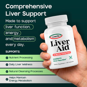 LIVERITE Complément Alimentaire Équilibre Hépatique 150 Capsules vue arrière