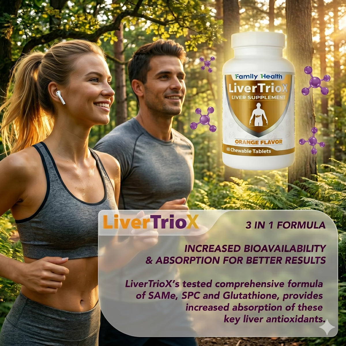 LiverTrio+ Complément Alimentaire Antioxydant 60 Comprimés Orange en utilisation