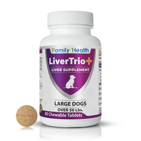 LiverTrio+ Complément Alimentaire pour Chiens de Grande Taille - Boîte avant