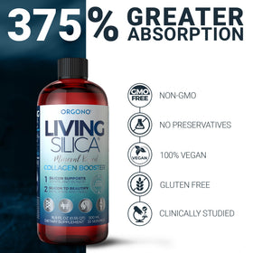 Living Silica 500 ml sur un fond neutre
