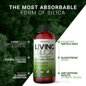Living Silica Complément Alimentaire Collagène 500 ml avec verre d'eau