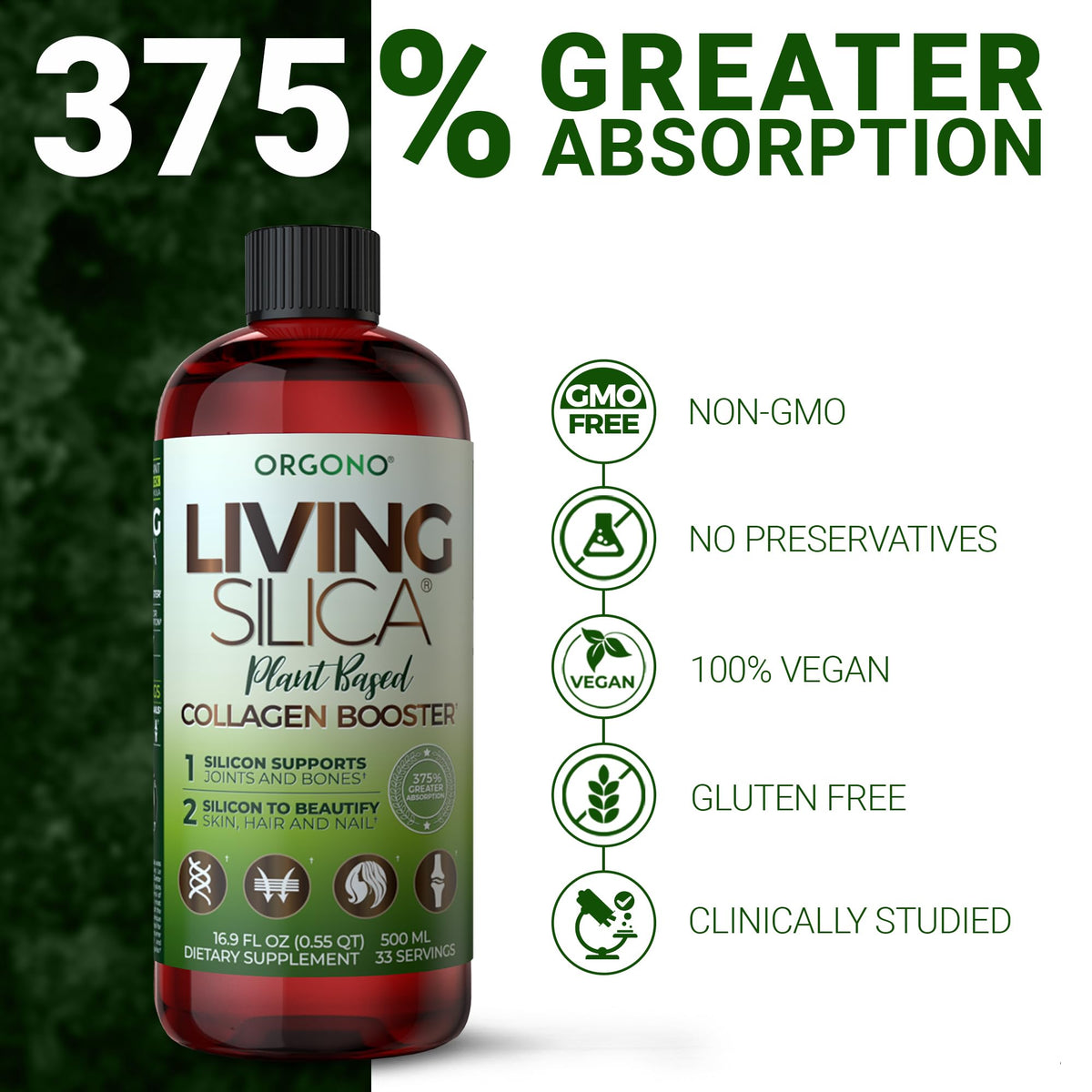 Living Silica Complément Alimentaire Collagène 500 ml vue de dessus