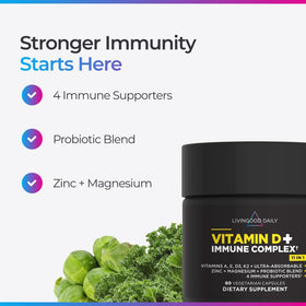 Livingood Daily D3 K2 Magnésium 60 capsules avec d'autres compléments