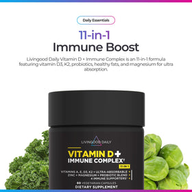 Livingood Daily D3 K2 Magnésium 60 capsules sur fond blanc