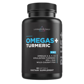 Livingood Daily Omega 3 6 9 Plus Curcuma gélules, vue de face