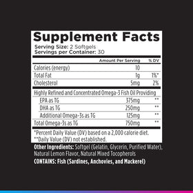 Livingood Daily Omega 3 EPA DHA gélules avec fonds naturels