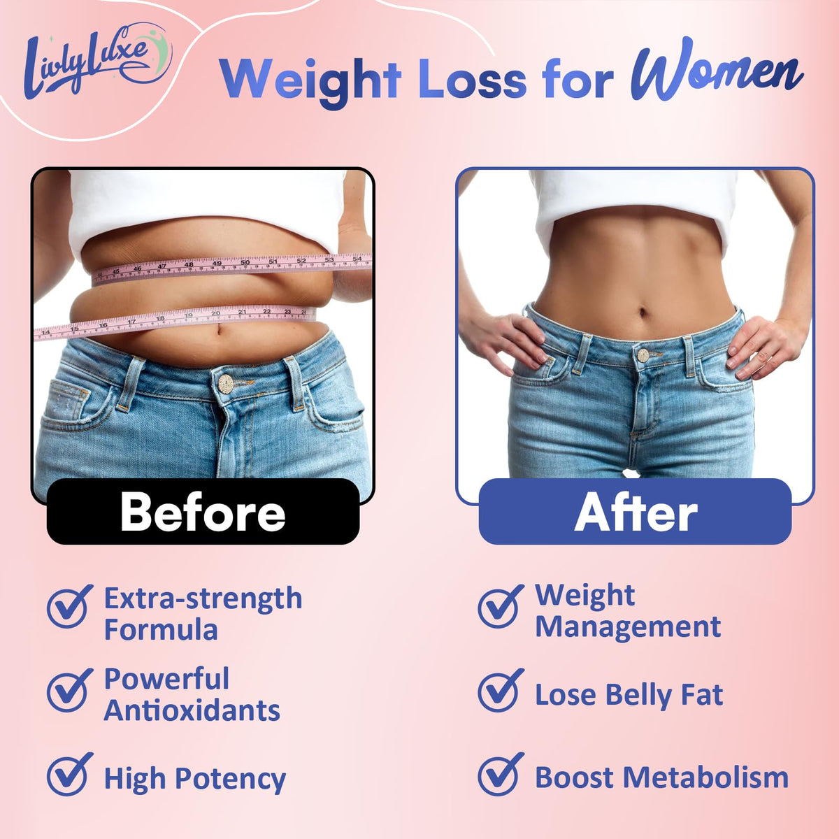 LivLyLuxe Poudre de Collagène 420 g vue de dos avec informations nutritionnelles