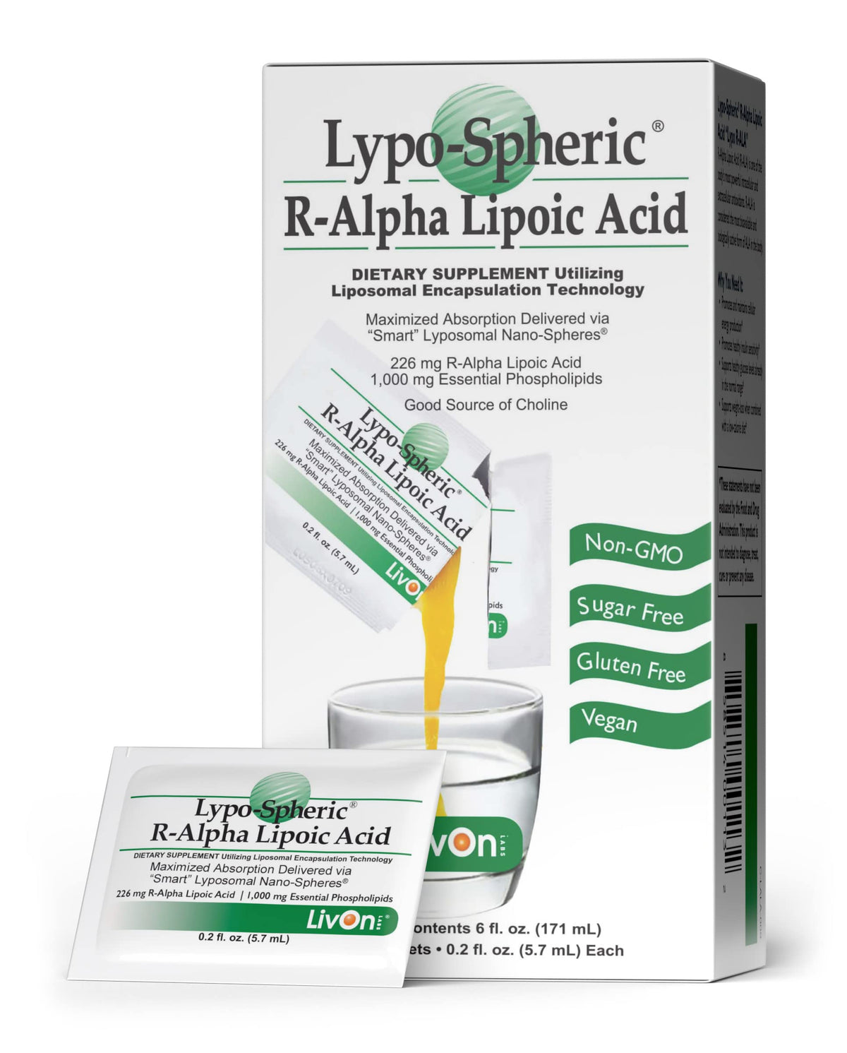 LivOn Laboratories Lypo-Spheric Acide Alpha-Lipoïque paquet de 30 sachets