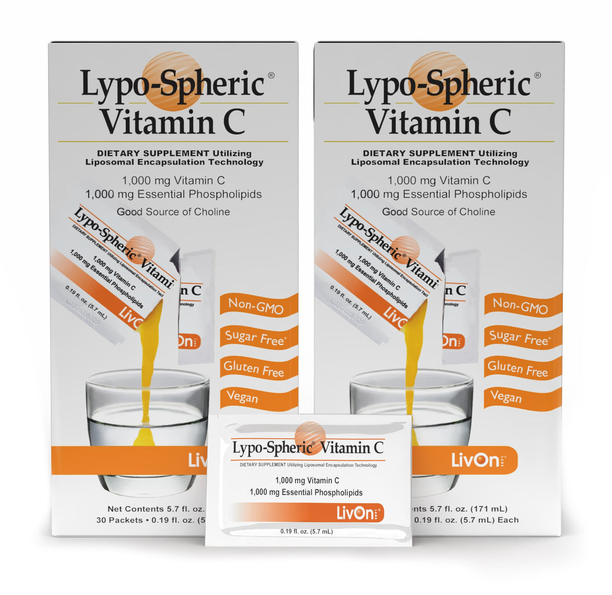 LivOn Laboratories Lypo-Spheric Vitamine C 1000 mg paquet avant