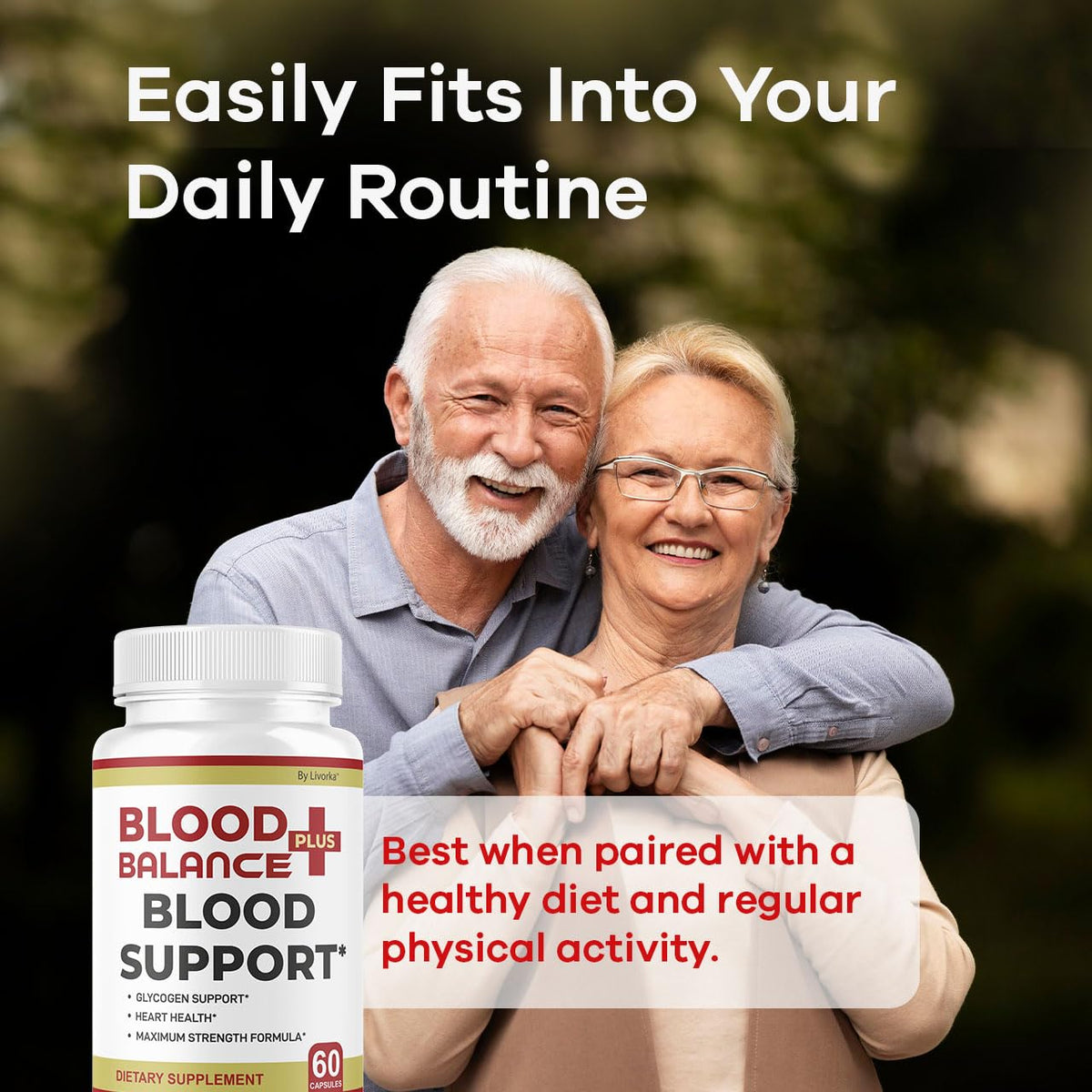 LIVORKA BloodBalance Plus capsules posées sur un livre