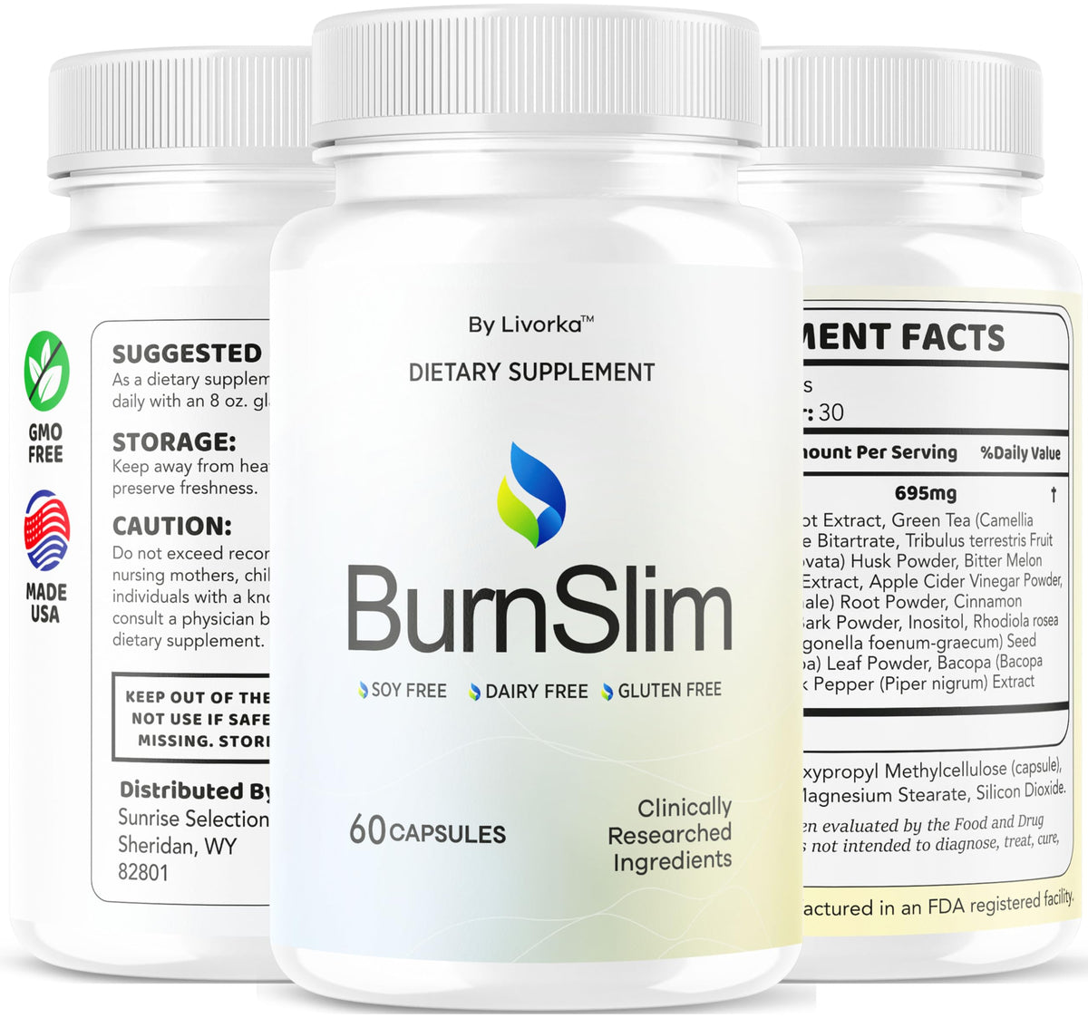 LIVORKA Burn Slim Capsules 300 capsules arrière