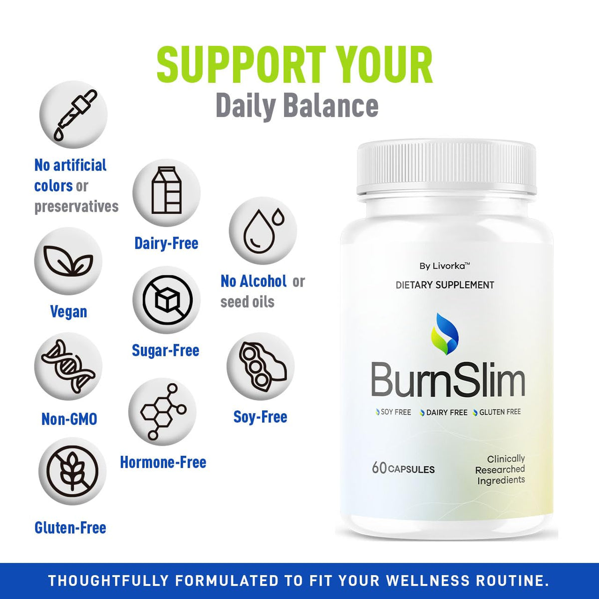 LIVORKA Burn Slim Capsules 300 capsules en main