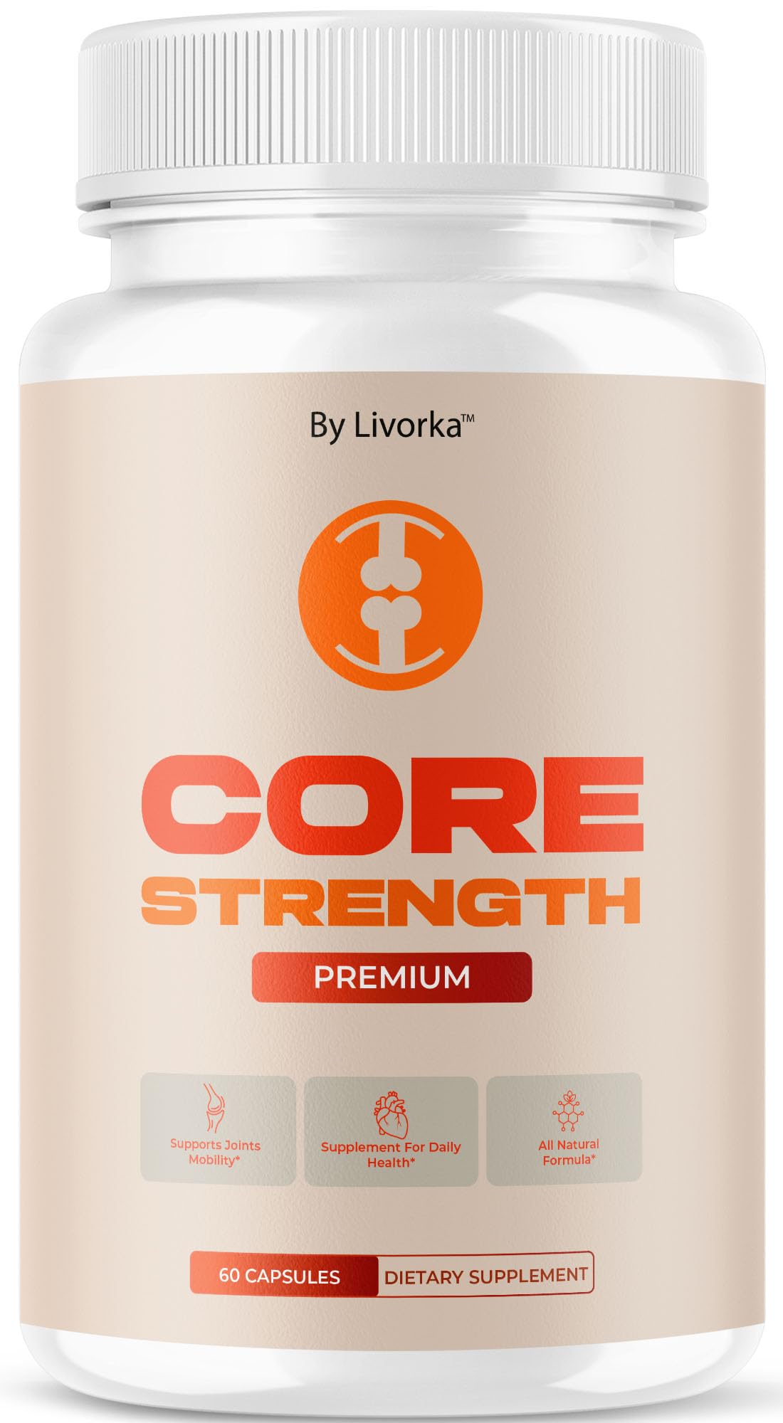 LIVORKA Core Strength 60 capsules vue de face