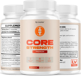 LIVORKA Core Strength capsules sur fond blanc