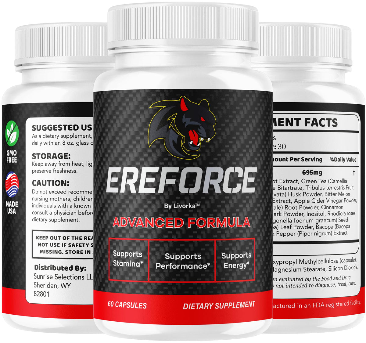LIVORKA Ereforce capsules avec des ingrédients naturels