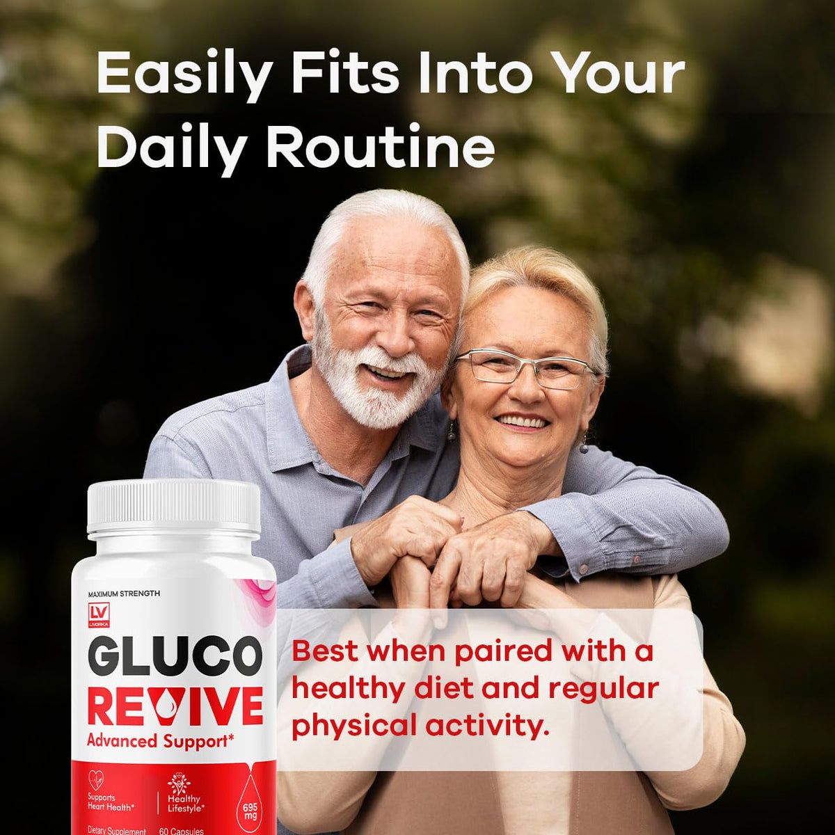 LIVORKA Gluco Revive Capsules sur fond blanc