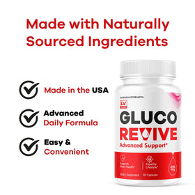 LIVORKA Gluco Revive Capsules sur une table avec un verre d'eau