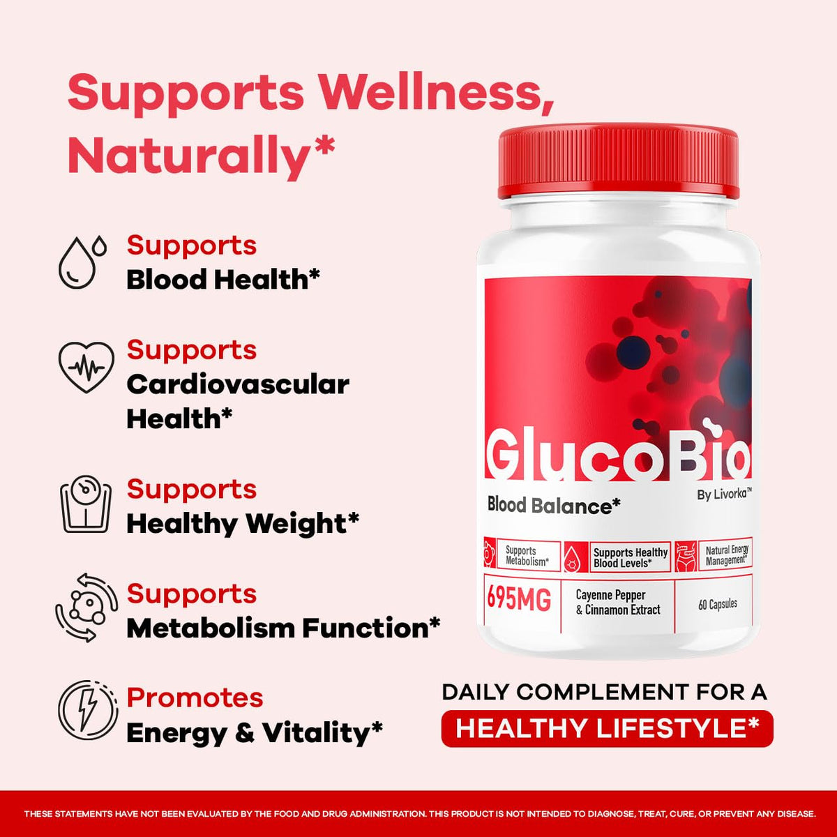 LIVORKA GlucoBio Capsules 120 gélules vue de côté
