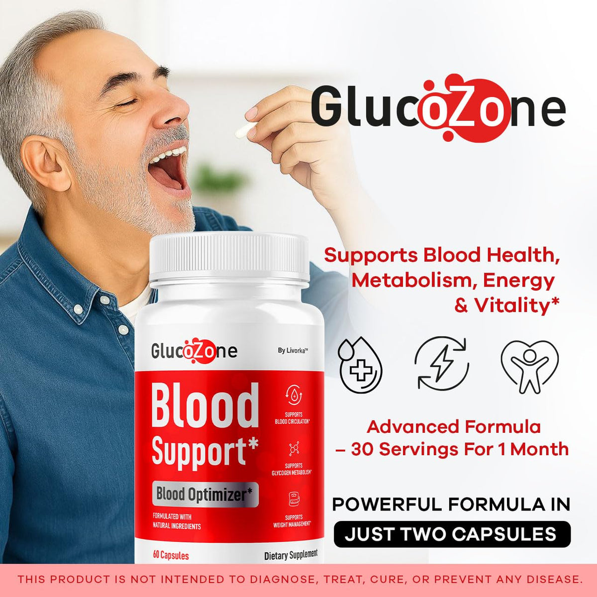 LIVORKA GlucoZone Capsules emballage avec informations nutritionnelles