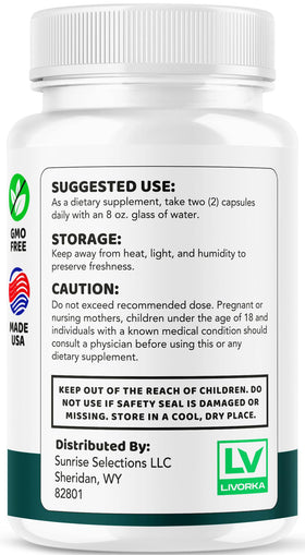 LIVORKA Healthy Flow 695 mg capsules avec ingrédients naturels