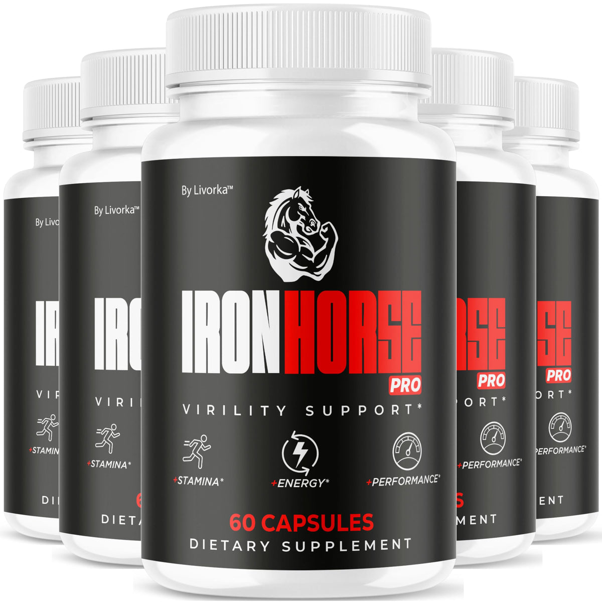 LIVORKA Iron Horse Pro 300 capsules vue avant avec emballage
