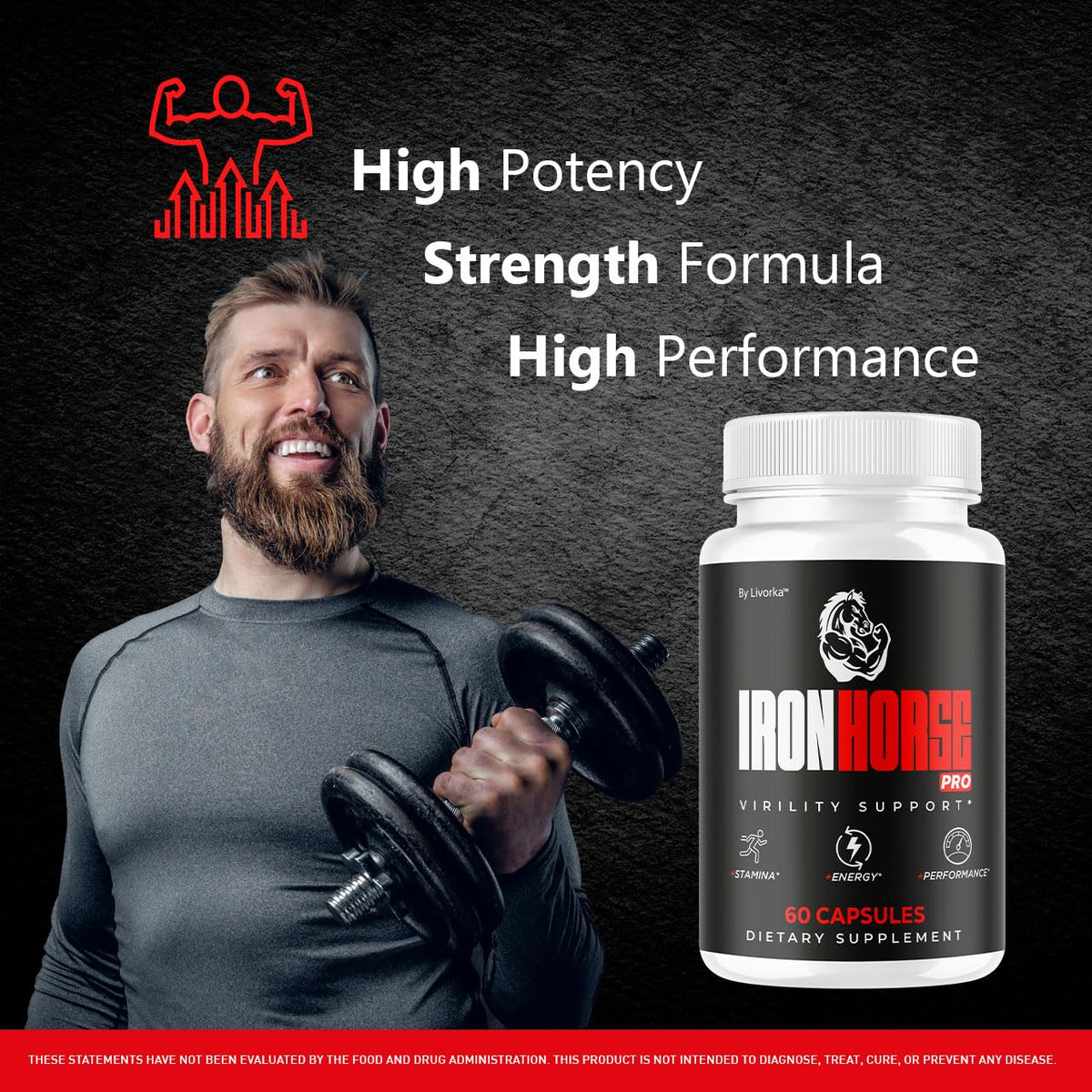 LIVORKA Iron Horse Pro capsules sur fond blanc