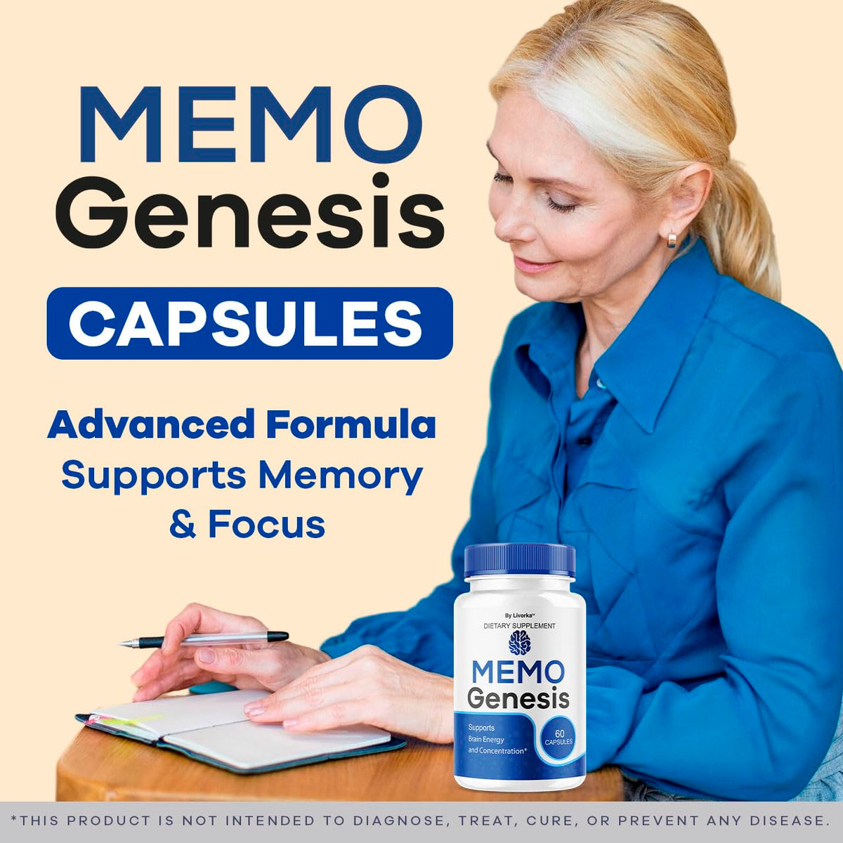 LIVORKA Memo Genesis Capsules flacon ouvert avec capsules visibles