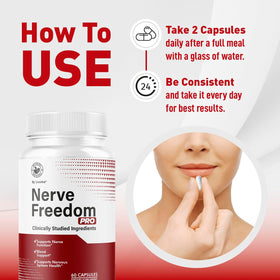 LIVORKA Nerve Freedom Pro capsules sur fond blanc