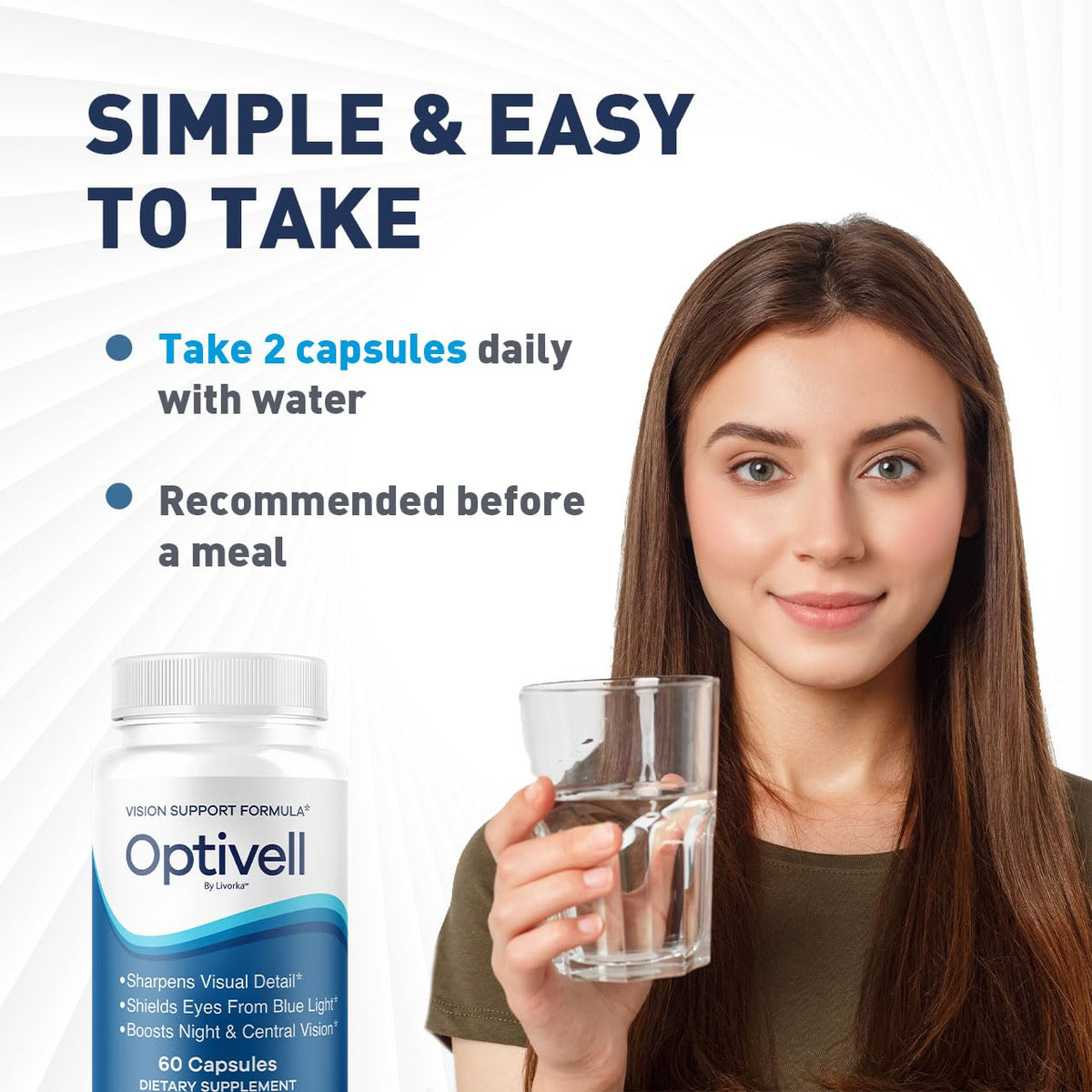 LIVORKA Optivell Capsules avec un verre d'eau