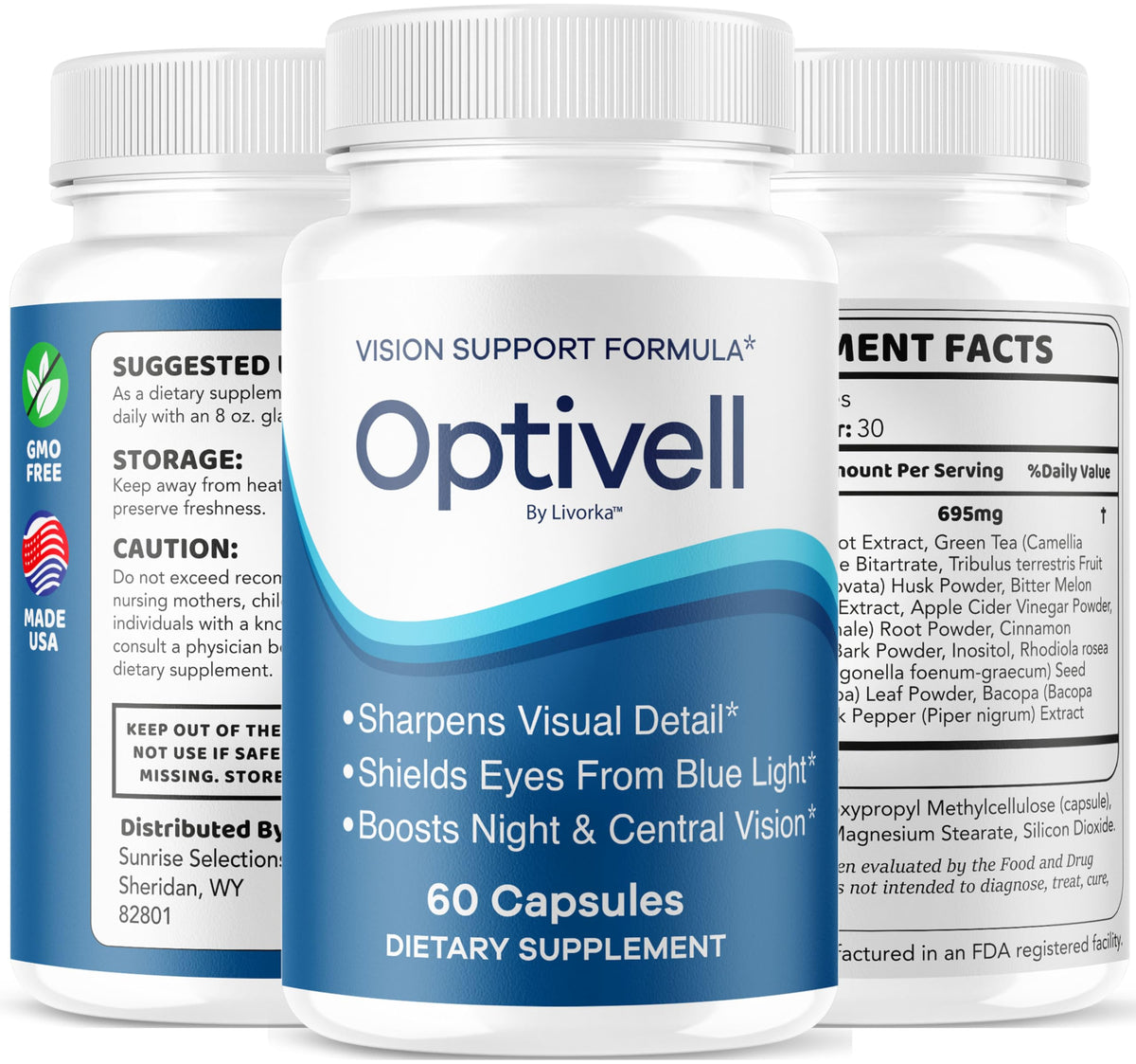 LIVORKA Optivell Capsules et des ingrédients naturels sur une table