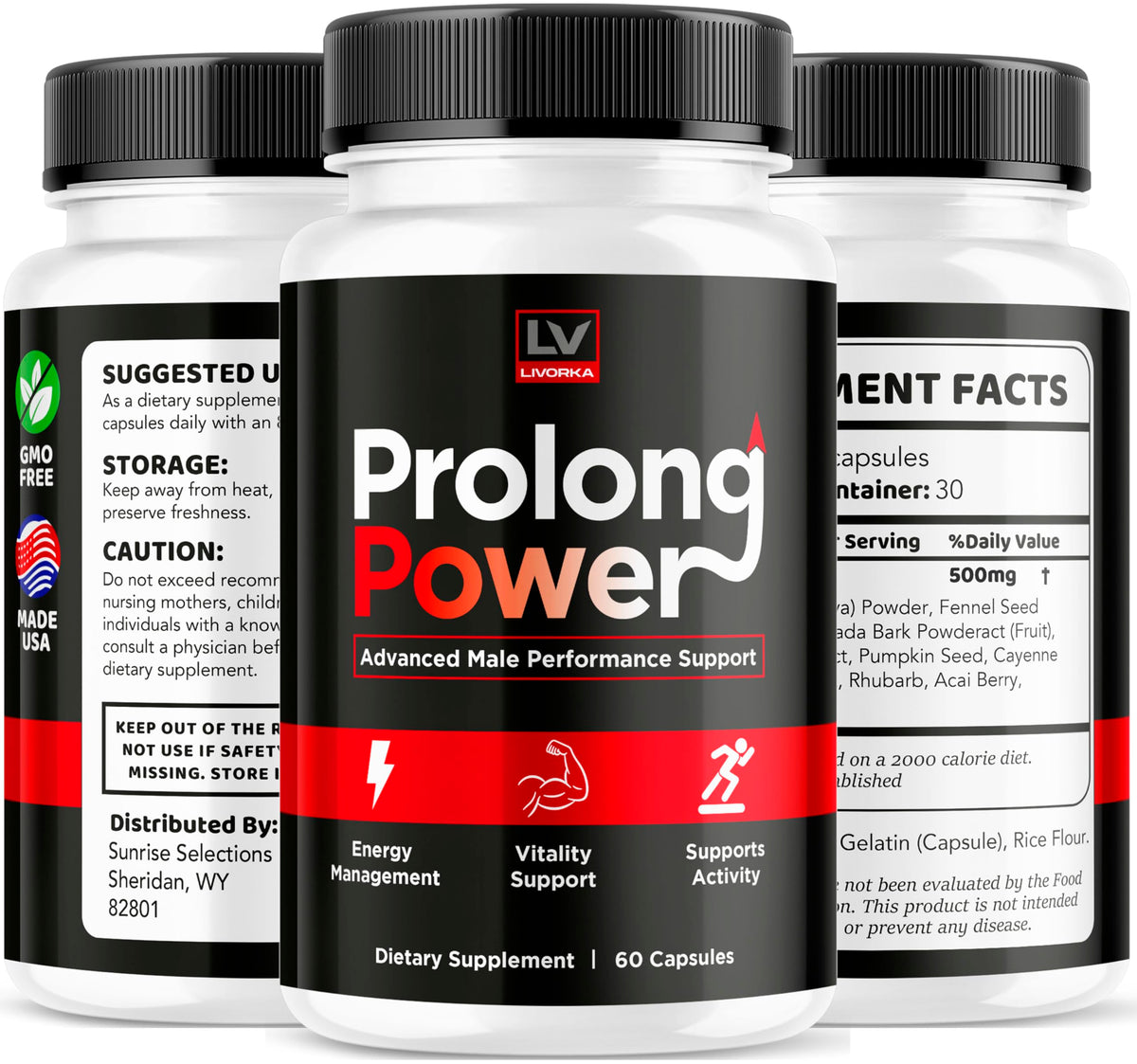 LIVORKA Prolong Power gélules sur une table