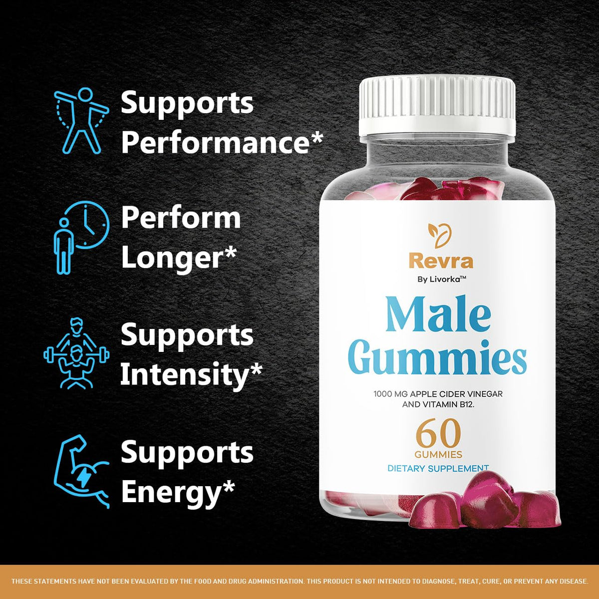 LIVORKA Revra Gummies avec étiquette claire et ingredients naturels