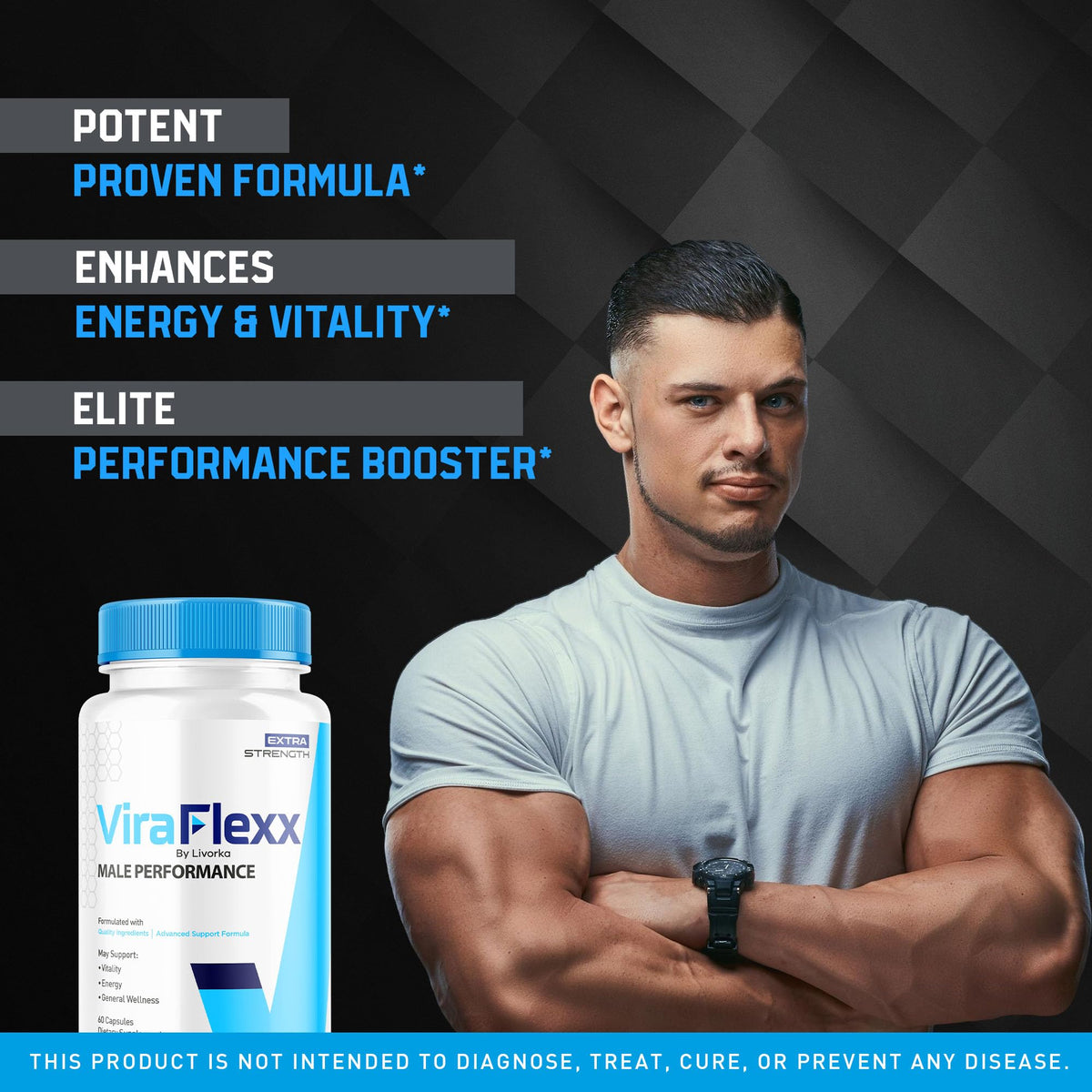 LIVORKA ViraFlexx Pro Capsules pour Hommes - côté avec étiquette