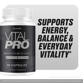 LIVORKA Vital Pro Capsules étiquette avec ingrédients et dosage