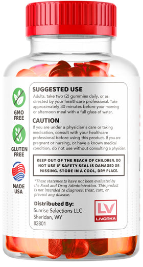 LIVORKA Vital Surge MAX Gummies, étiquette du produit
