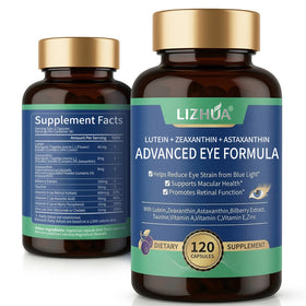 LIZHUA Compléments Alimentaires Luthéine 40mg + Zéaxanthine 8mg devant un fond blanc