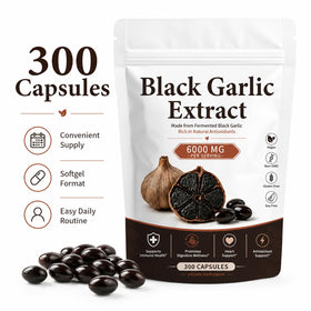 Lkdsoaf Extrait de Ail Noir Fermenté 300 Capsules - vue arrière