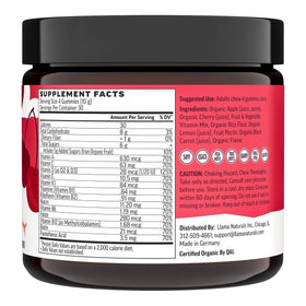Llama Naturals Multivitamines Gélifiés Végétaliens 120 Ct, vue de côté