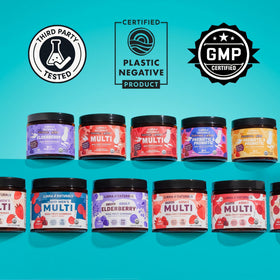 Llama Naturals Multivitamines Gummies, image de groupe avec d'autres produits