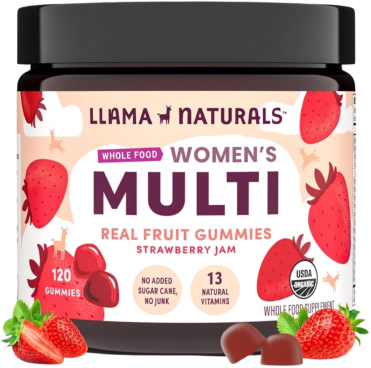 Llama Naturals Multivitamines Gummies pour Femmes, emballage avant
