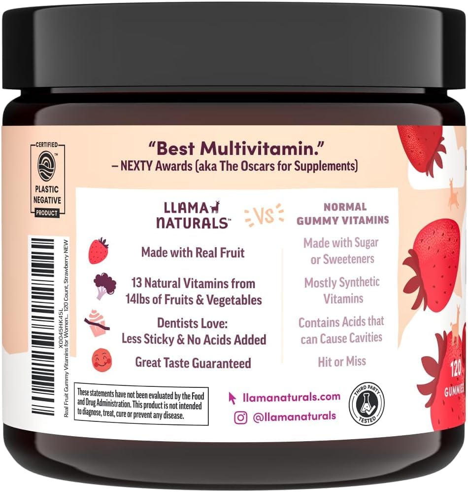 Llama Naturals Multivitamines pour Femmes, étiquette du produit