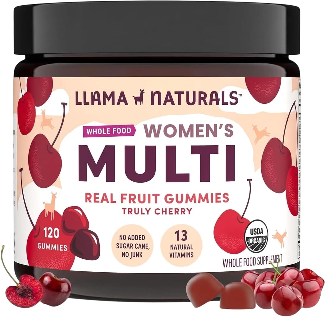 Llama Naturals Multivitamines pour Femmes, gummies à la cerise, 120 Ct