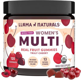 Llama Naturals Multivitamines pour Femmes, gummies à la cerise, 120 Ct